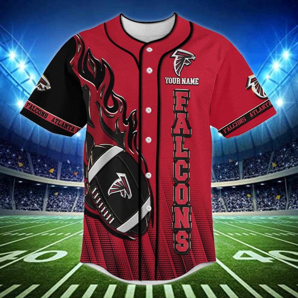 Alternative view of Atlanta Falcons Baseball Shirt 2024 Version Personalized Your Name, Sport Team Shirts For Fan ETHY-48672