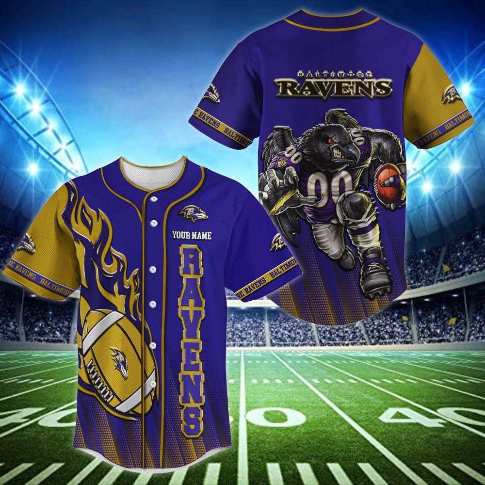 Baltimore Ravens Baseball Shirt 2024 Version Personalized Your Name, Sport Team Shirts For Fan ETHY-48672