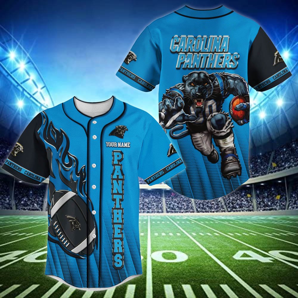 Carolina Panthers Baseball Shirt 2024 Version Personalized Your Name, Sport Team Shirts For Fan ETHY-48672