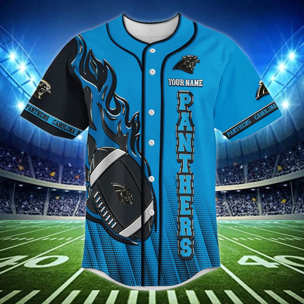 Alternative view of Carolina Panthers Baseball Shirt 2024 Version Personalized Your Name, Sport Team Shirts For Fan ETHY-48672
