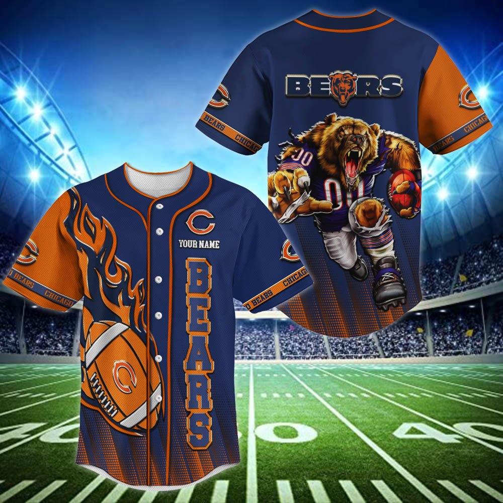 Chicago Bears Baseball Shirt 2024 Version Personalized Your Name, Sport Team Shirts For Fan ETHY-48672
