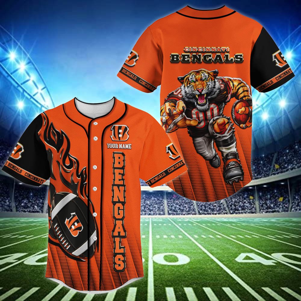 Cincinnati Bengals Baseball Shirt 2024 Version Personalized Your Name, Sport Team Shirts For Fan ETHY-48672