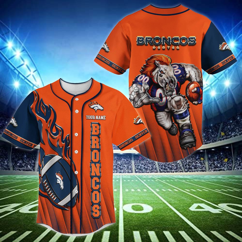 Denver Broncos Baseball Shirt 2024 Version Personalized Your Name, Sport Team Shirts For Fan ETHY-48672