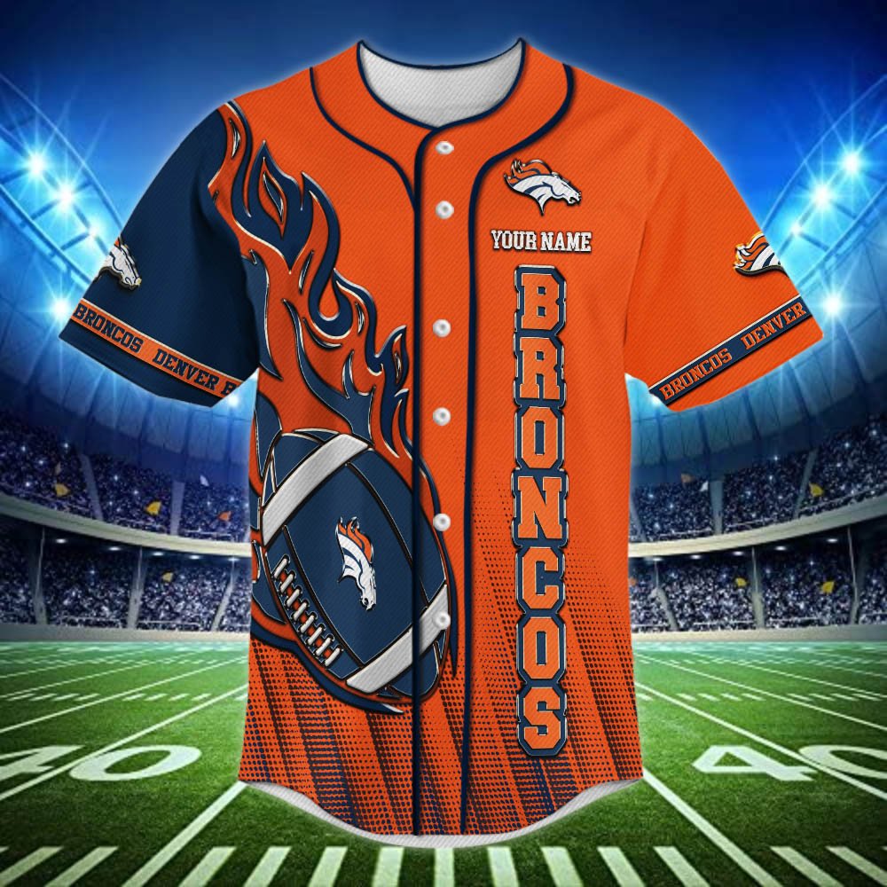 Alternative view of Denver Broncos Baseball Shirt 2024 Version Personalized Your Name, Sport Team Shirts For Fan ETHY-48672