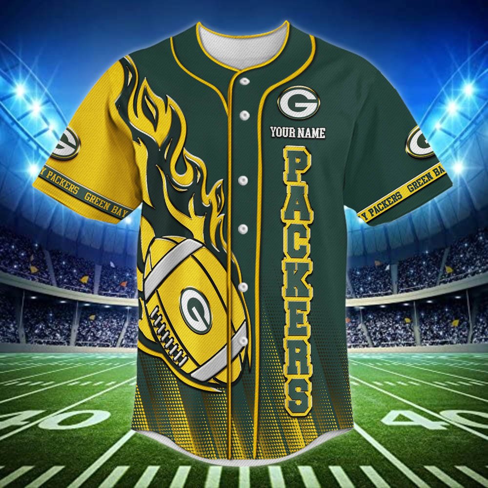 Alternative view of Green Bay Packers Baseball Shirt 2024 Version Personalized Your Name, Sport Team Shirts For Fan ETHY-48672