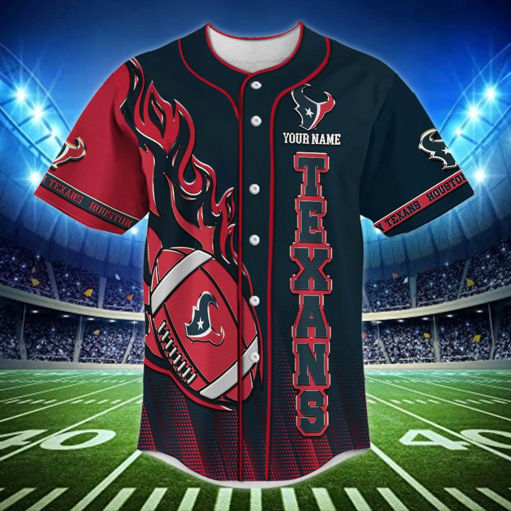 Alternative view of Houston Texans Baseball Shirt 2024 Version Personalized Your Name, Sport Team Shirts For Fan ETHY-48672