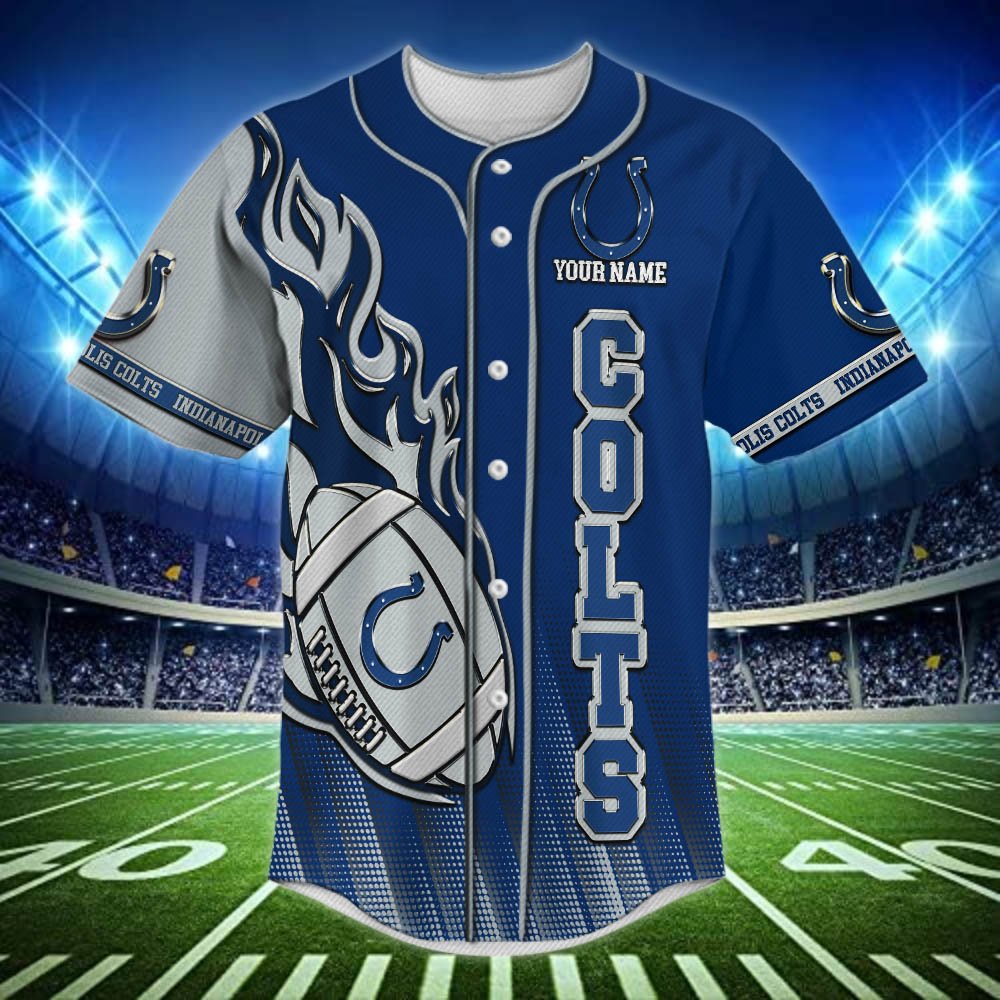 Alternative view of Indianapolis Colts Baseball Shirt 2024 Version Personalized Your Name, Sport Team Shirts For Fan ETHY-48672