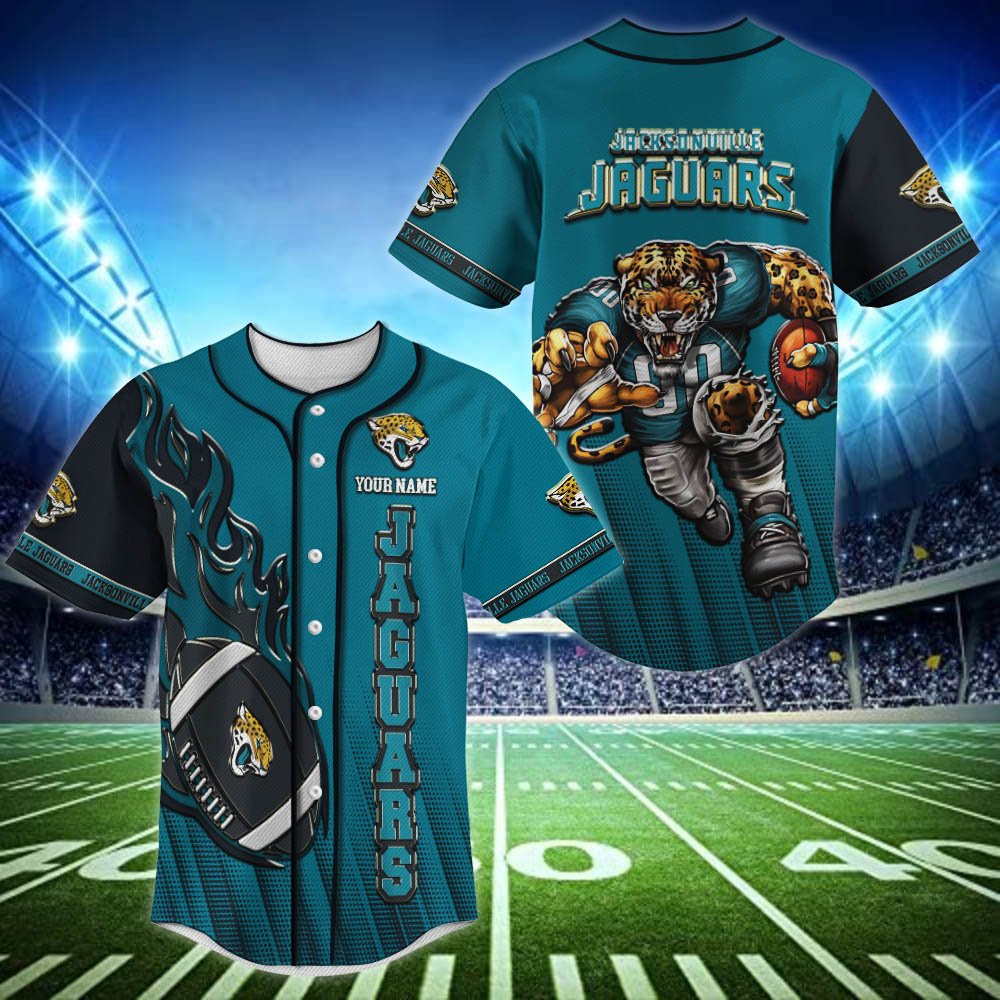 Jacksonville Jaguars Baseball Shirt 2024 Version Personalized Your Name, Sport Team Shirts For Fan ETHY-48672