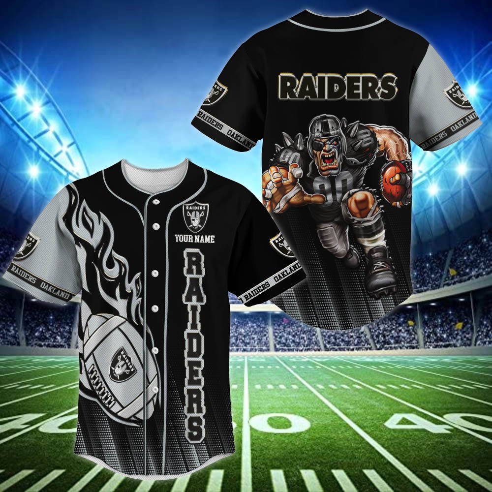 Las Vegas Raiders Baseball Shirt 2024 Version Personalized Your Name, Sport Team Shirts For Fan ETHY-48672