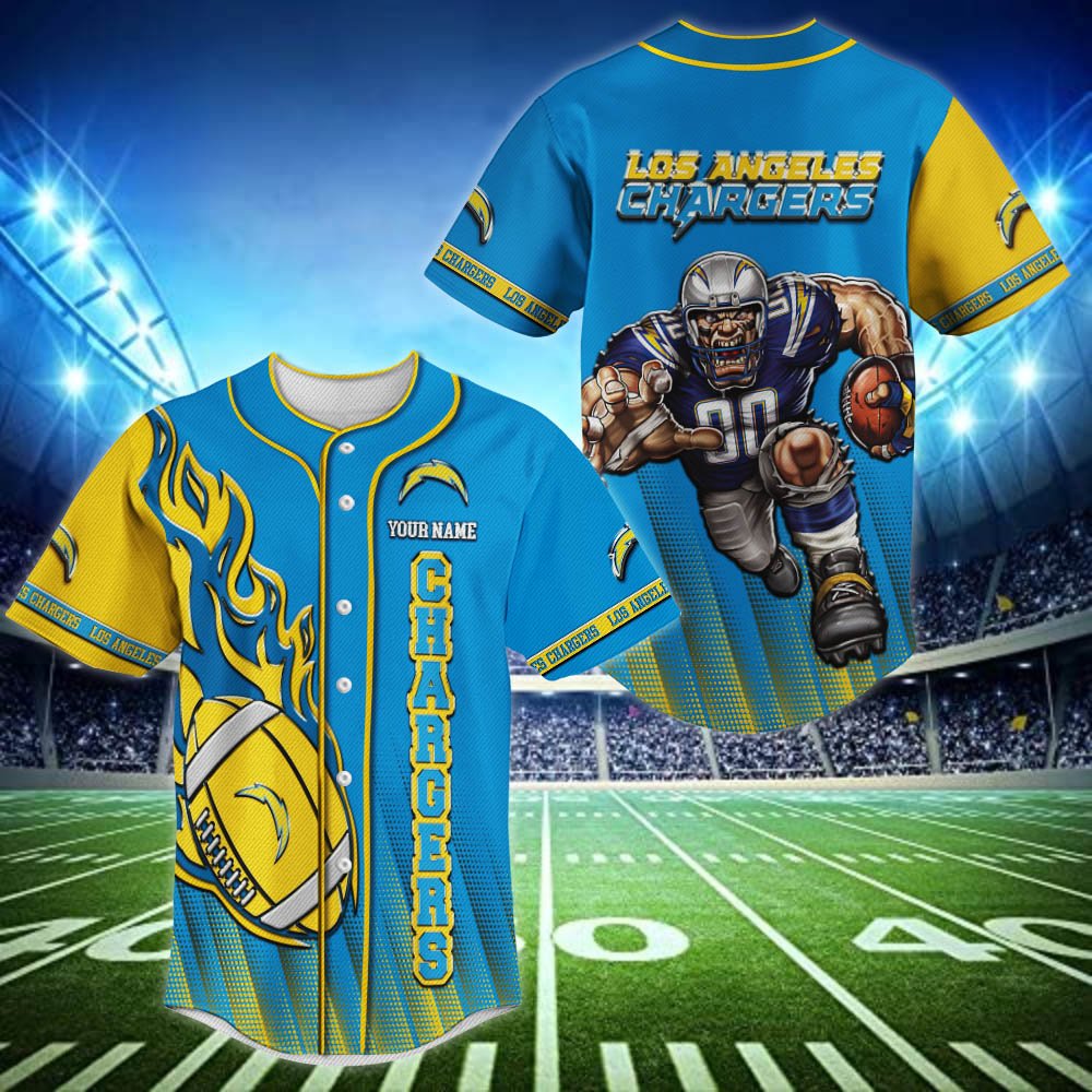 Los Angeles Chargers Baseball Shirt 2024 Version Personalized Your Name, Sport Team Shirts For Fan ETHY-48672