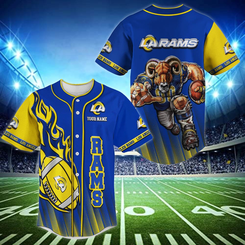 Los Angeles Rams Baseball Shirt 2024 Version Personalized Your Name, Sport Team Shirts For Fan ETHY-48672