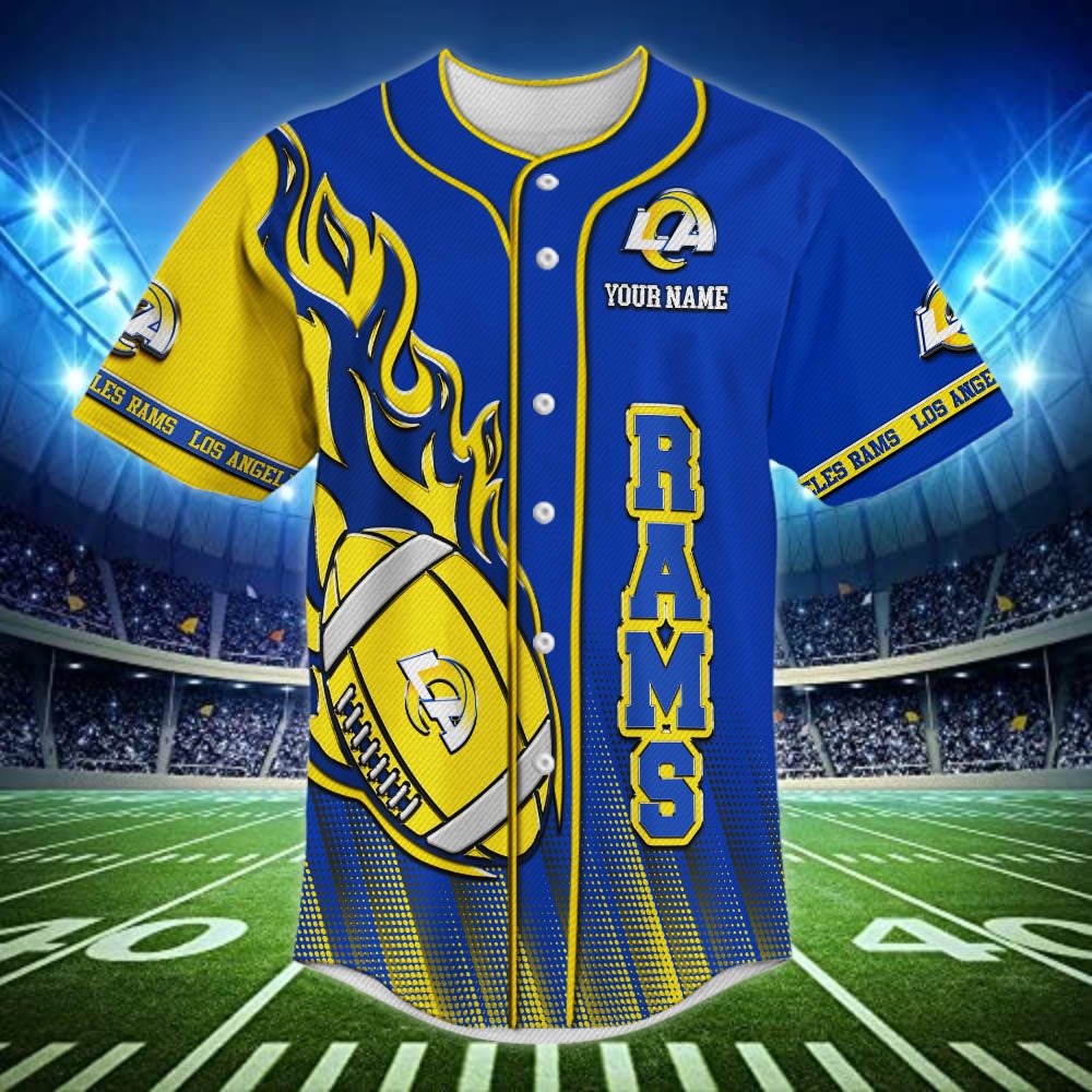 Alternative view of Los Angeles Rams Baseball Shirt 2024 Version Personalized Your Name, Sport Team Shirts For Fan ETHY-48672