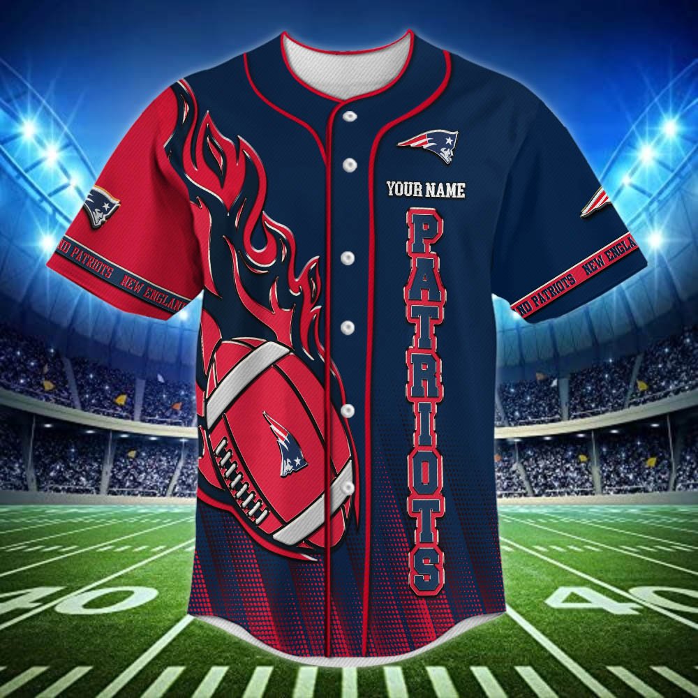 Alternative view of New England Patriots Baseball Shirt 2024 Version Personalized Your Name, Sport Team Shirts For Fan ETHY-48672