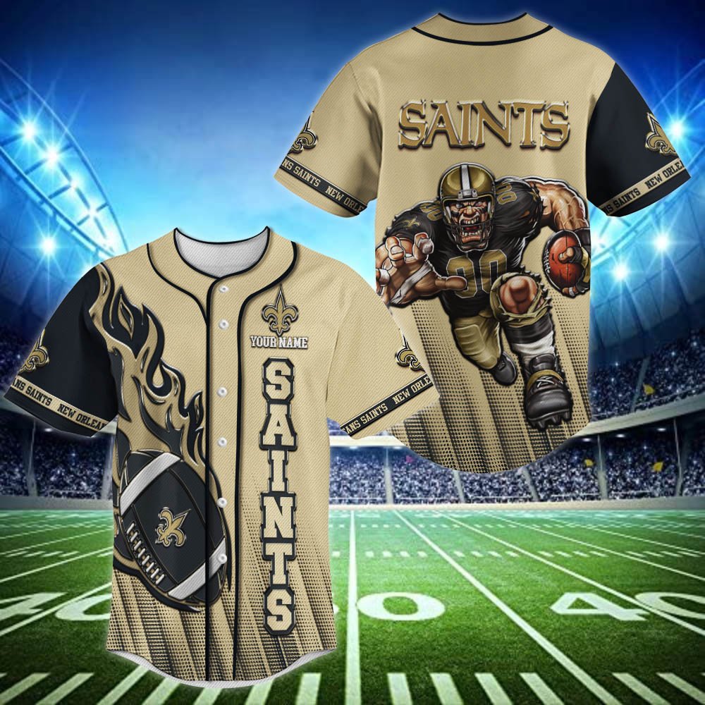 New Orleans Saints Baseball Shirt 2024 Version Personalized Your Name, Sport Team Shirts For Fan ETHY-48672