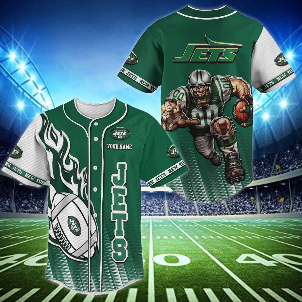 New York Jets Baseball Shirt 2024 Version Personalized Your Name, Sport Team Shirts For Fan ETHY-48672