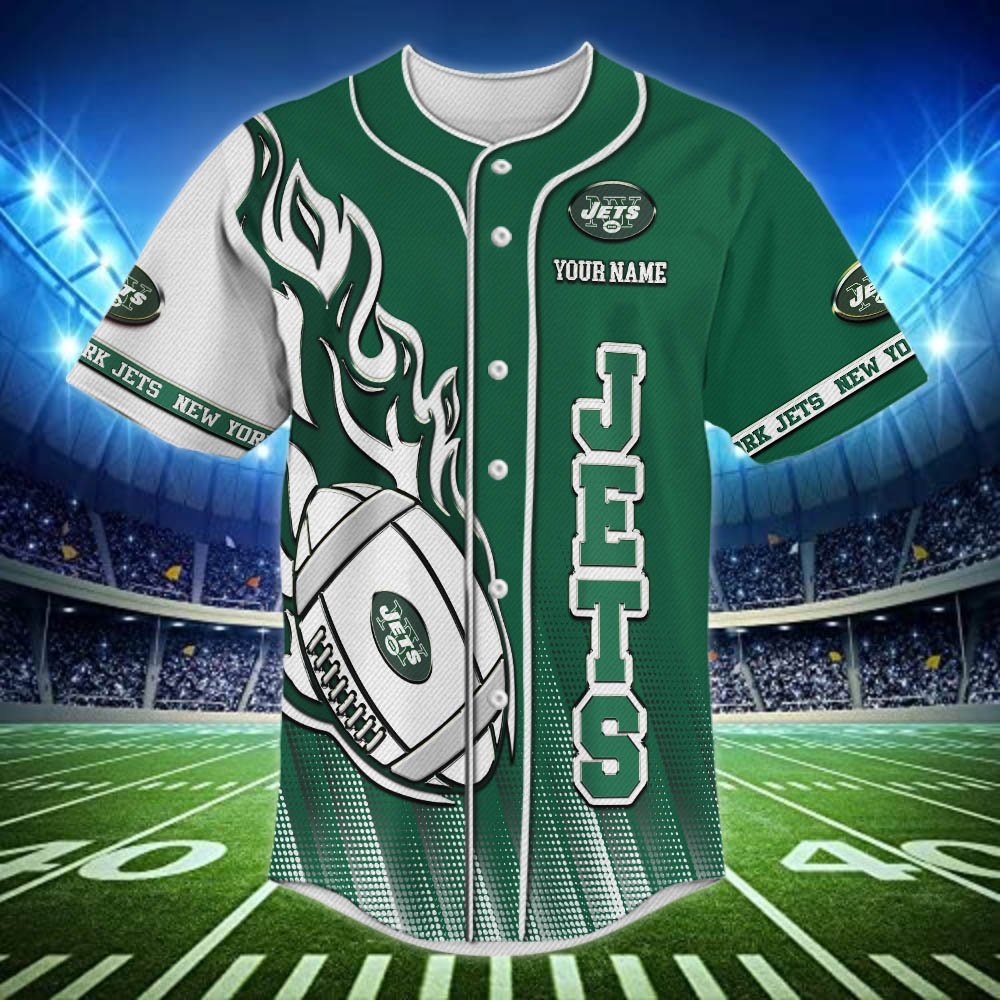 Alternative view of New York Jets Baseball Shirt 2024 Version Personalized Your Name, Sport Team Shirts For Fan ETHY-48672