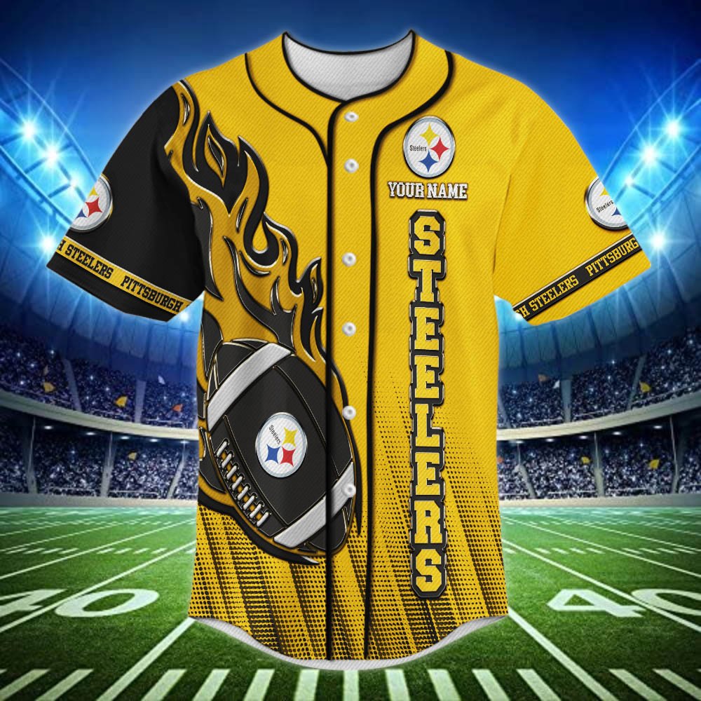 Alternative view of Pittsburgh Steelers Baseball Shirt 2024 Version Personalized Your Name, Sport Team Shirts For Fan ETHY-48672