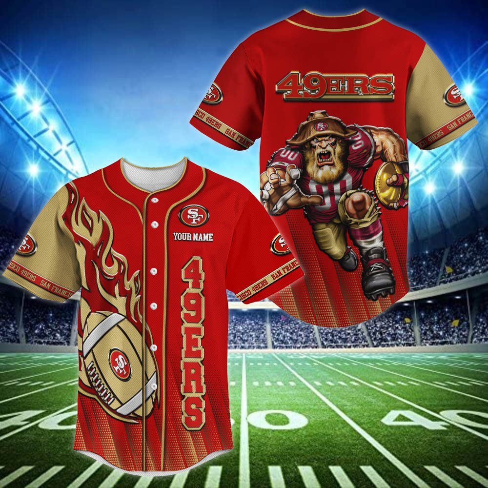 San Francisco 49ers Baseball Shirt 2024 Version Personalized Your Name, Sport Team Shirts For Fan ETHY-48672