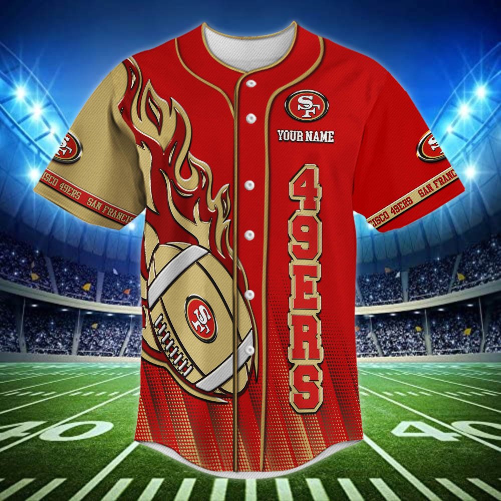 Alternative view of San Francisco 49ers Baseball Shirt 2024 Version Personalized Your Name, Sport Team Shirts For Fan ETHY-48672