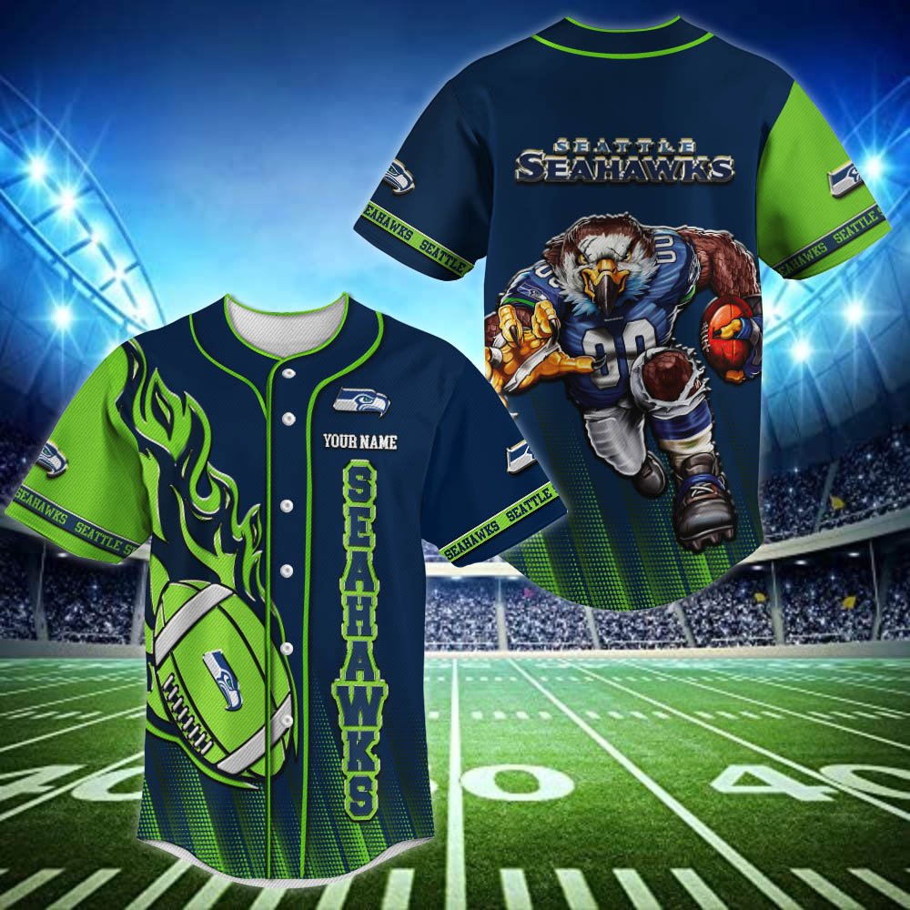 Seattle Seahawks Baseball Shirt 2024 Version Personalized Your Name, Sport Team Shirts For Fan ETHY-48672