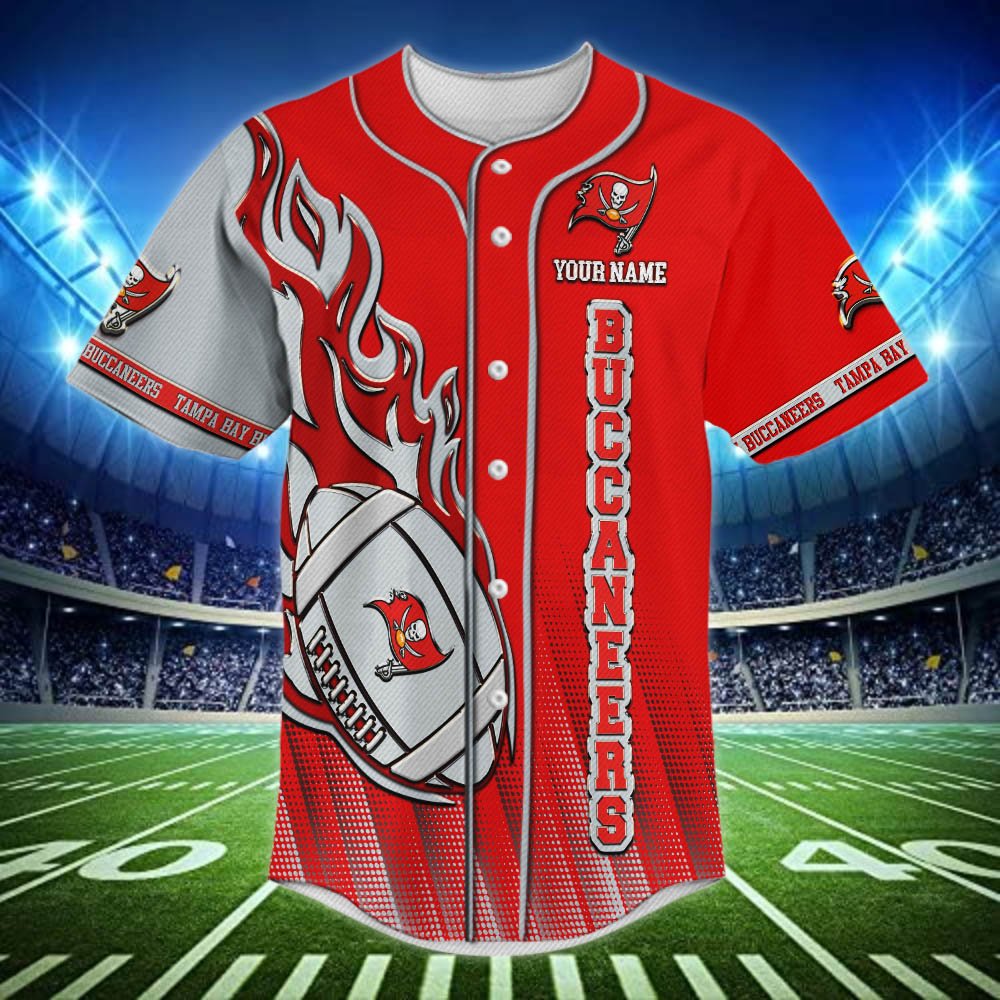 Alternative view of Tampa Bay Buccaneers Baseball Shirt 2024 Version Personalized Your Name, Sport Team Shirts For Fan ETHY-48672