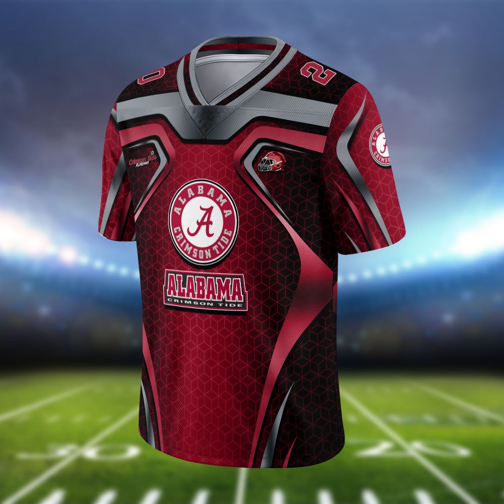 Alternative view of Alabama Crimson Tide Vneck Football Jersey 2024 Version Personalized Your Name And Number, Football Jersey For Football Lovers ETHY-0102275