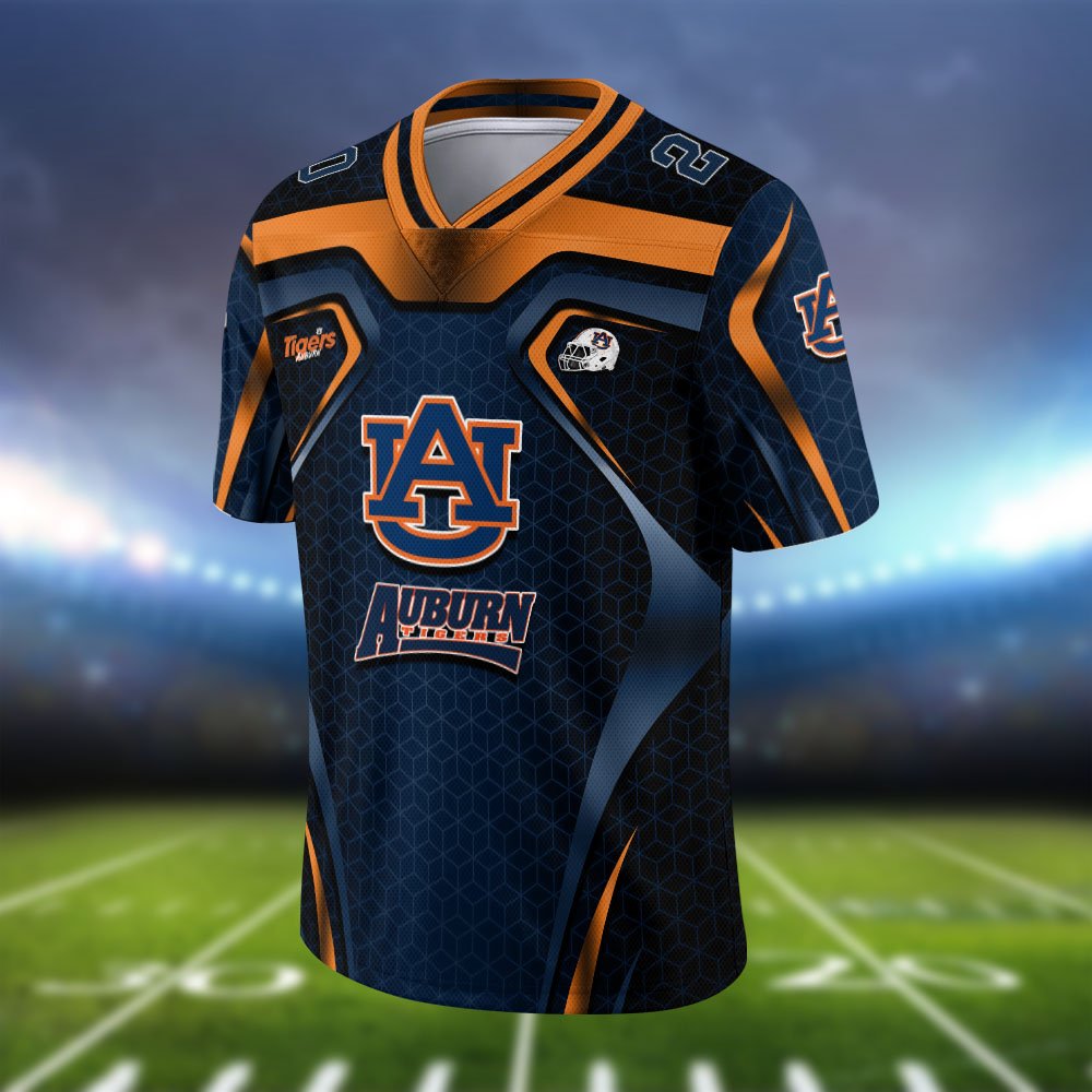 Alternative view of Auburn Tigers Vneck Football Jersey 2024 Version Personalized Your Name And Number, Football Jersey For Football Lovers ETHY-0102275