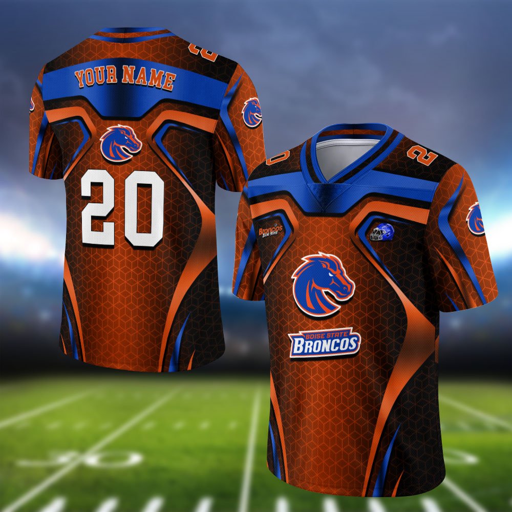 Boise State Broncos Vneck Football Jersey 2024 Version Personalized Your Name And Number, Football Jersey For Football Lovers ETHY-0102275