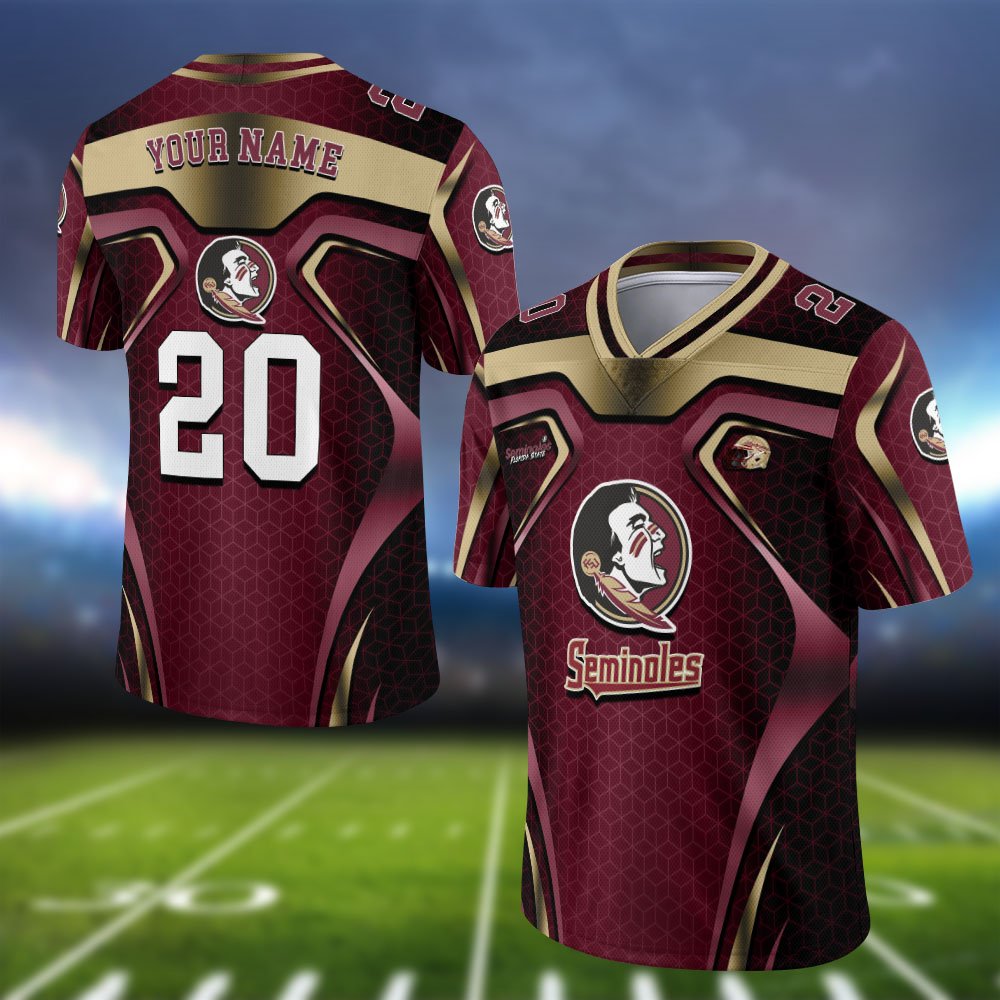 Florida State Seminoles Vneck Football Jersey 2024 Version Personalized Your Name And Number, Football Jersey For Football Lovers ETHY-0102275