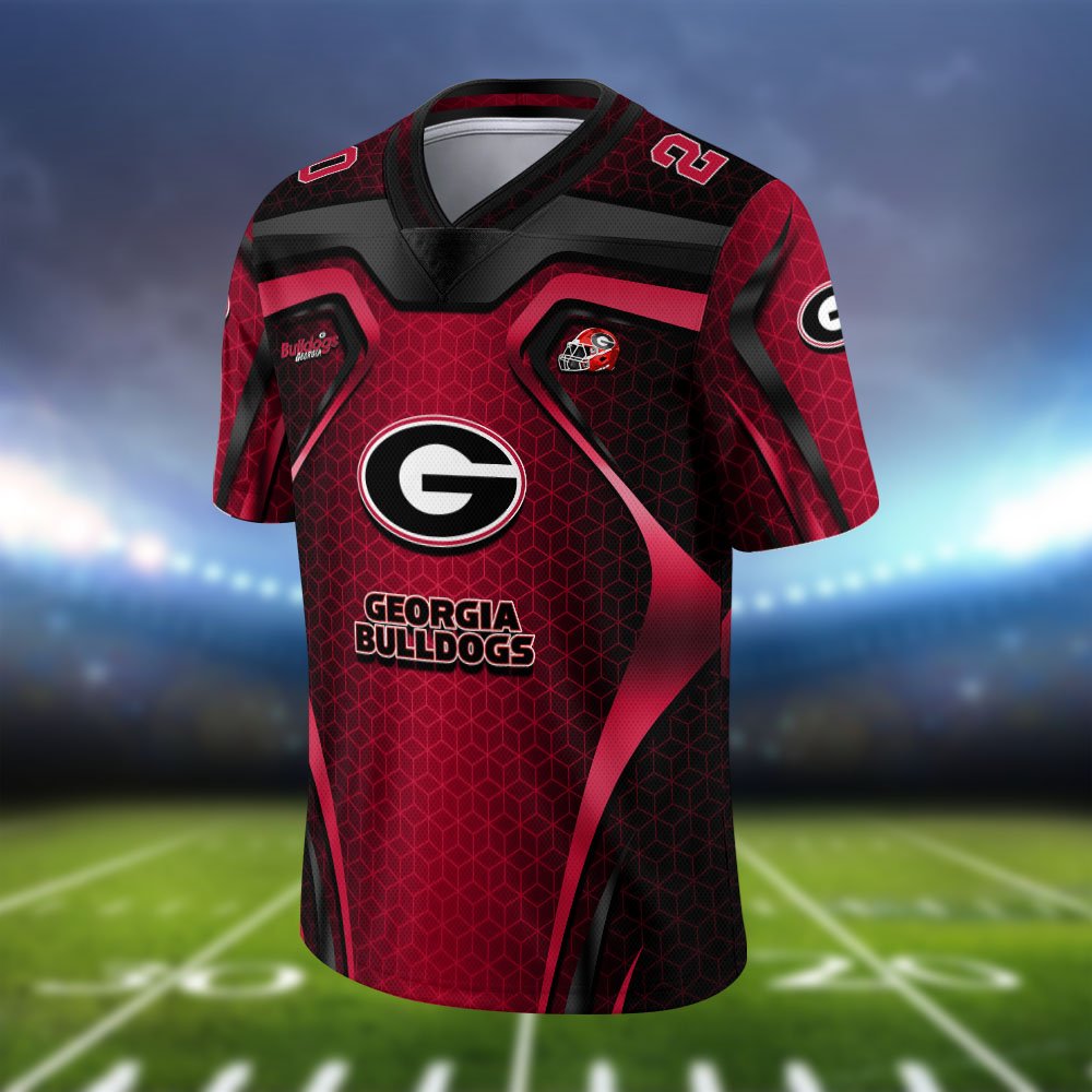 Alternative view of Georgia Bulldogs Vneck Football Jersey 2024 Version Personalized Your Name And Number, Football Jersey For Football Lovers ETHY-0102275