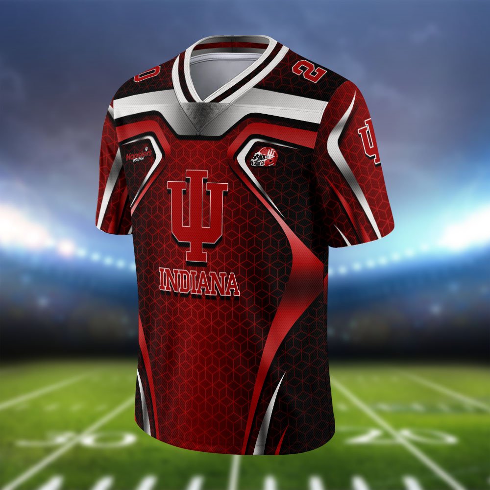 Alternative view of Indiana Hoosiers Vneck Football Jersey 2024 Version Personalized Your Name And Number, Football Jersey For Football Lovers ETHY-0102275