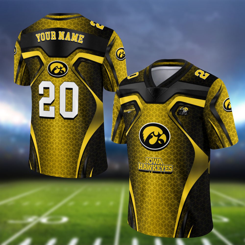 Iowa Hawkeyes Vneck Football Jersey 2024 Version Personalized Your Name And Number, Football Jersey For Football Lovers ETHY-0102275