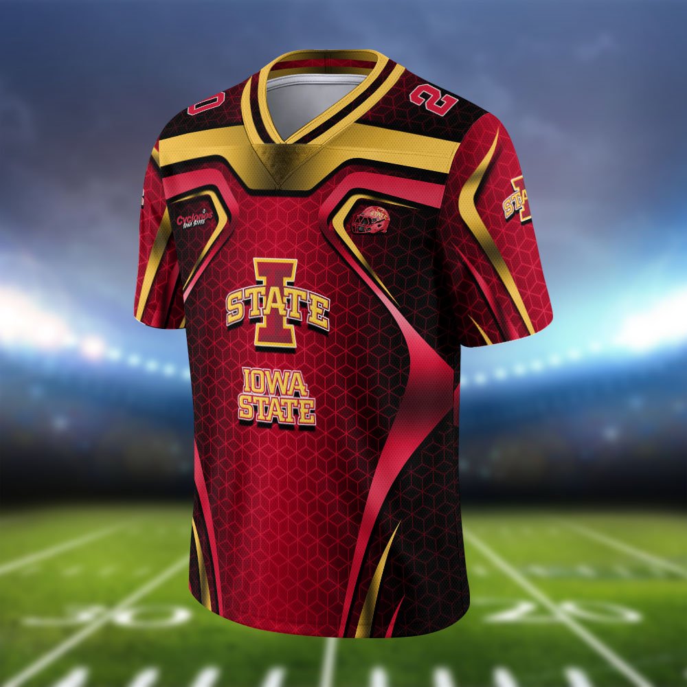 Alternative view of Iowa State Cyclones Vneck Football Jersey 2024 Version Personalized Your Name And Number, Football Jersey For Football Lovers ETHY-0102275