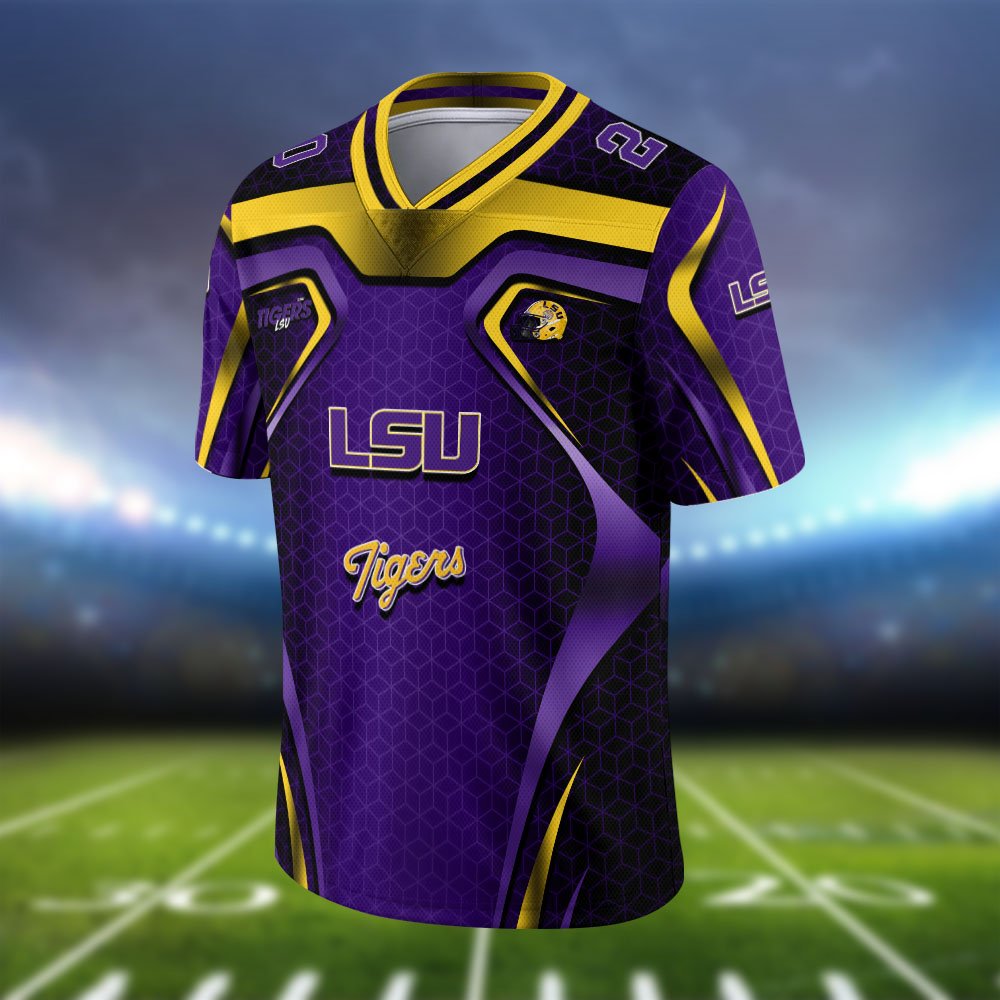 Alternative view of LSU TIGERS Vneck Football Jersey 2024 Version Personalized Your Name And Number, Football Jersey For Football Lovers ETHY-0102275