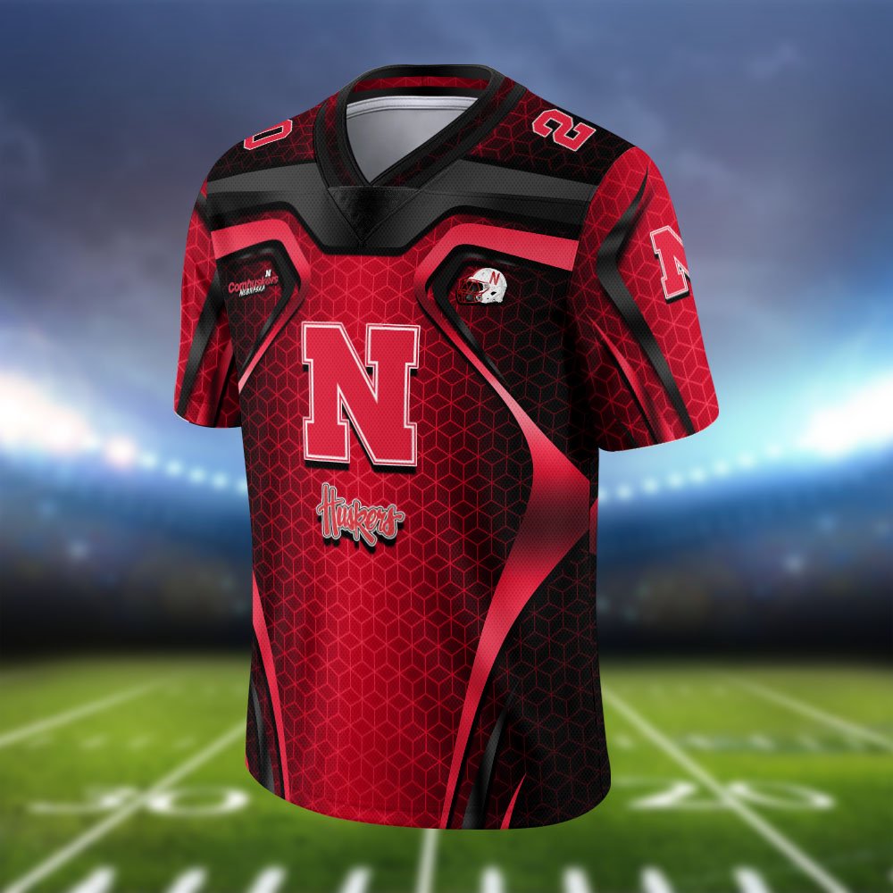 Alternative view of Nebraska Cornhuskers Vneck Football Jersey 2024 Version Personalized Your Name And Number, Football Jersey For Football Lovers ETHY-0102275
