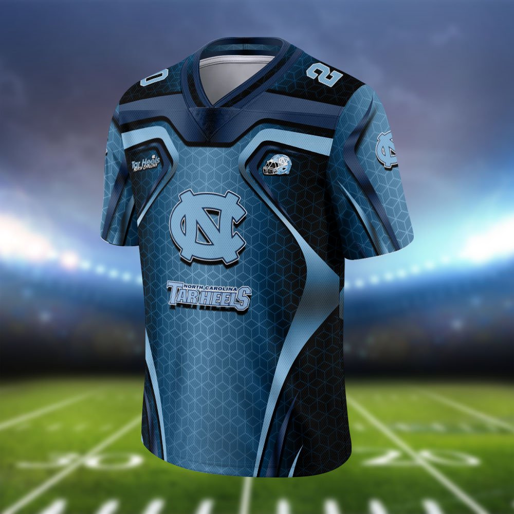 Alternative view of North Carolina Tar Heels Vneck Football Jersey 2024 Version Personalized Your Name And Number, Football Jersey For Football Lovers ETHY-0102275