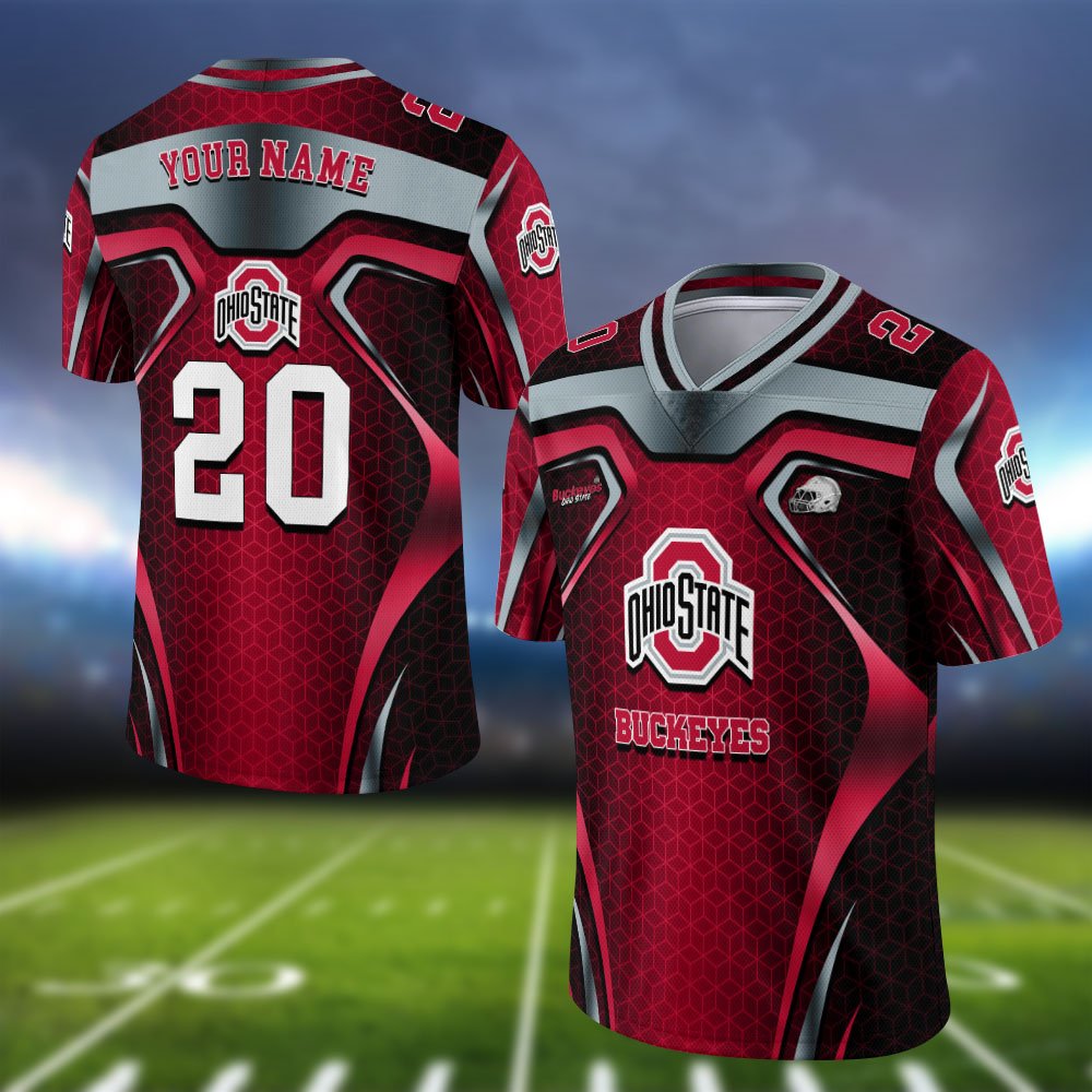 Ohio State Buckeyes Vneck Football Jersey 2024 Version Personalized Your Name And Number, Football Jersey For Football Lovers ETHY-0102275