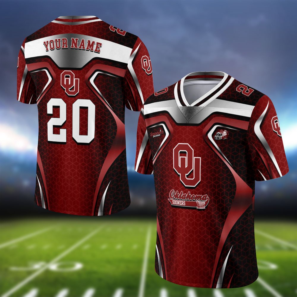 Oklahoma Sooners Vneck Football Jersey 2024 Version Personalized Your Name And Number, Football Jersey For Football Lovers ETHY-0102275