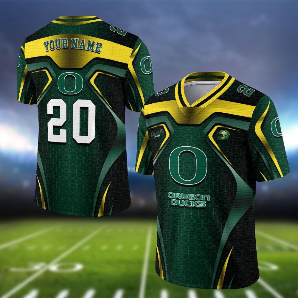 Oregon Ducks Vneck Football Jersey 2024 Version Personalized Your Name And Number, Football Jersey For Football Lovers ETHY-0102275
