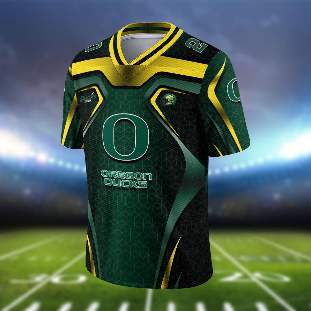 Alternative view of Oregon Ducks Vneck Football Jersey 2024 Version Personalized Your Name And Number, Football Jersey For Football Lovers ETHY-0102275