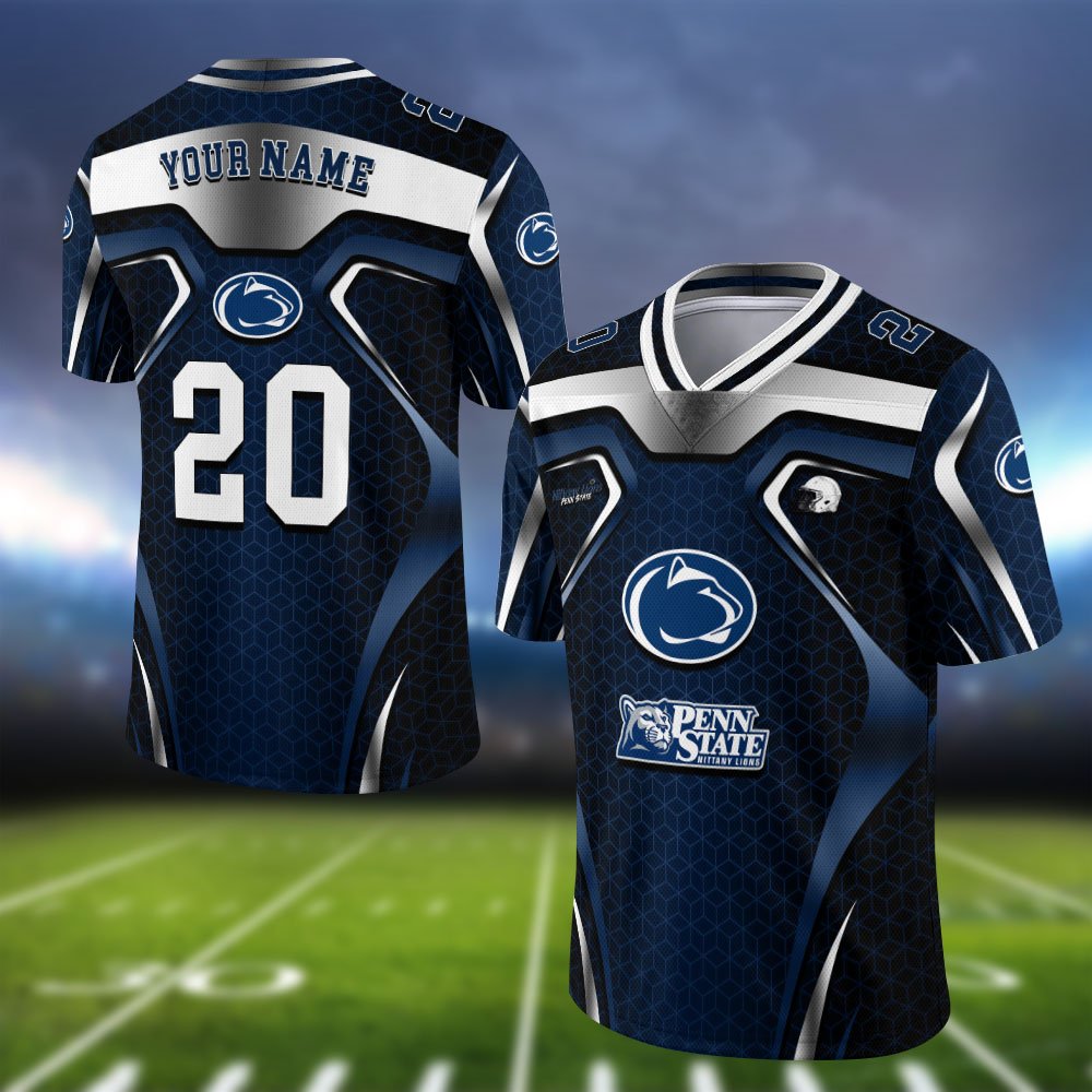 Penn State Nittany Lions Vneck Football Jersey 2024 Version Personalized Your Name And Number, Football Jersey For Football Lovers ETHY-0102275