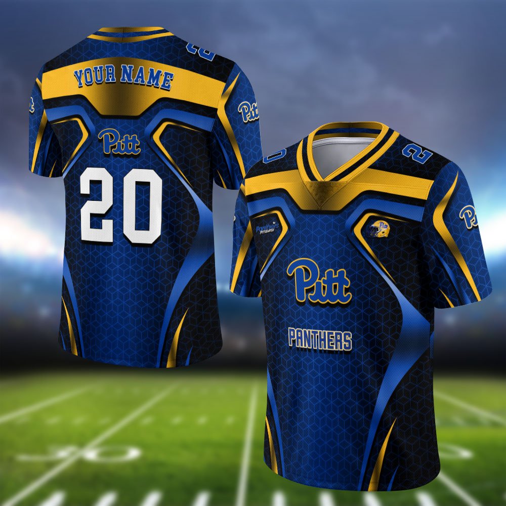 Pittsburgh Panthers Vneck Football Jersey 2024 Version Personalized Your Name And Number, Football Jersey For Football Lovers ETHY-0102275