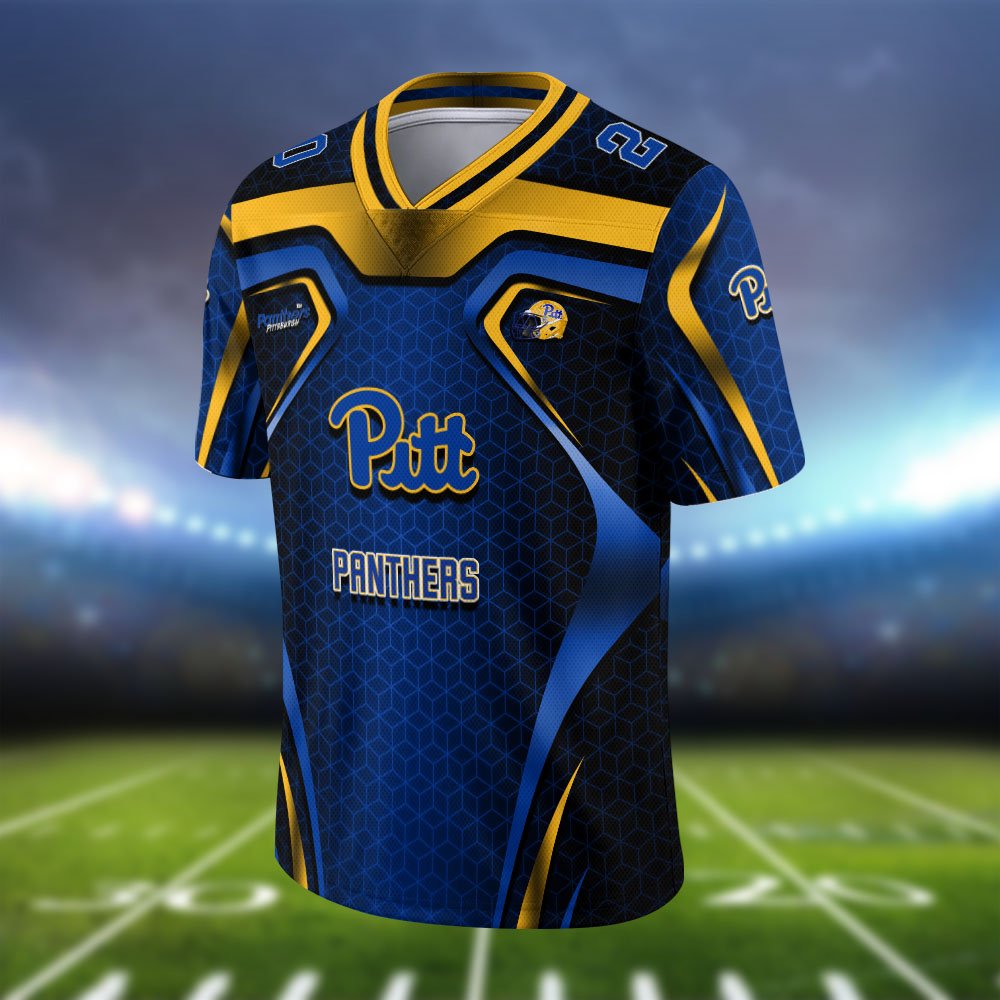Alternative view of Pittsburgh Panthers Vneck Football Jersey 2024 Version Personalized Your Name And Number, Football Jersey For Football Lovers ETHY-0102275
