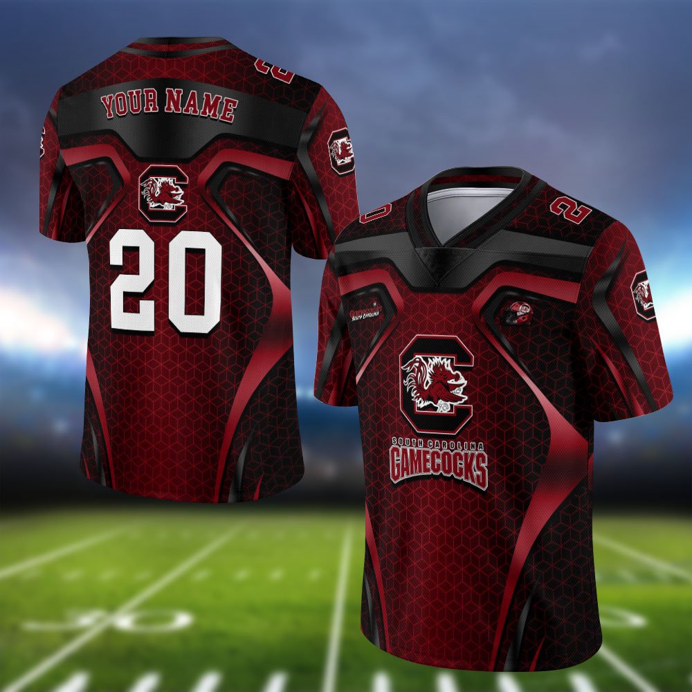 South Carolina Gamecocks Vneck Football Jersey 2024 Version Personalized Your Name And Number, Football Jersey For Football Lovers ETHY-0102275