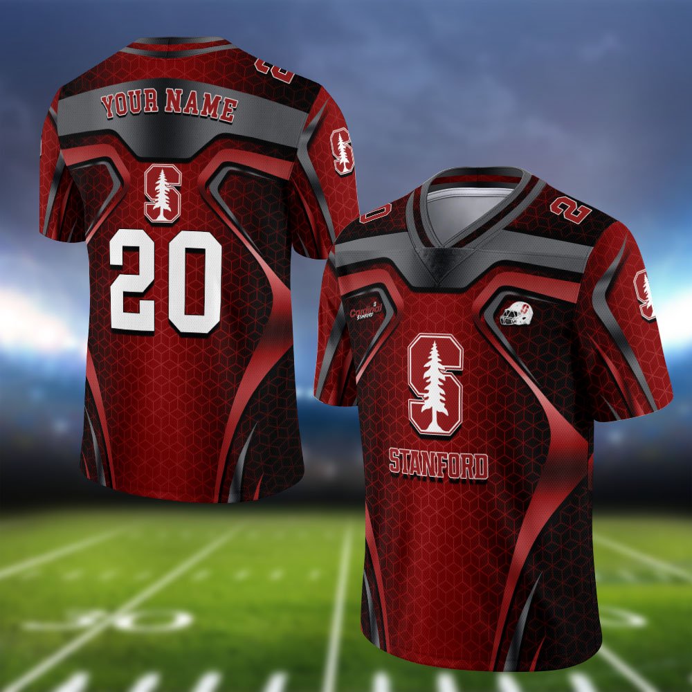 Stanford Cardinal Vneck Football Jersey 2024 Version Personalized Your Name And Number, Football Jersey For Football Lovers ETHY-0102275