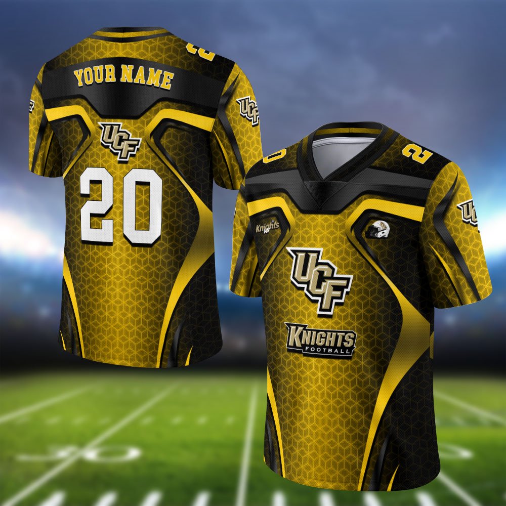 UCF Knights Vneck Football Jersey 2024 Version Personalized Your Name And Number, Football Jersey For Football Lovers ETHY-0102275