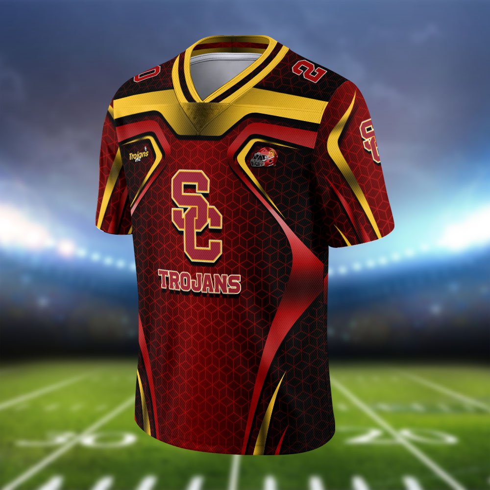 Alternative view of USC Trojans Vneck Football Jersey 2024 Version Personalized Your Name And Number, Football Jersey For Football Lovers ETHY-0102275