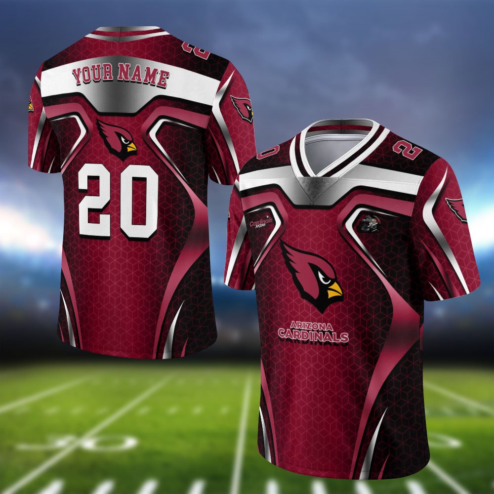 Arizona Cardinals Vneck Football Jersey 2024 Version Personalized Your Name And Number, Football Jersey For Football Lovers ETHY-0102275