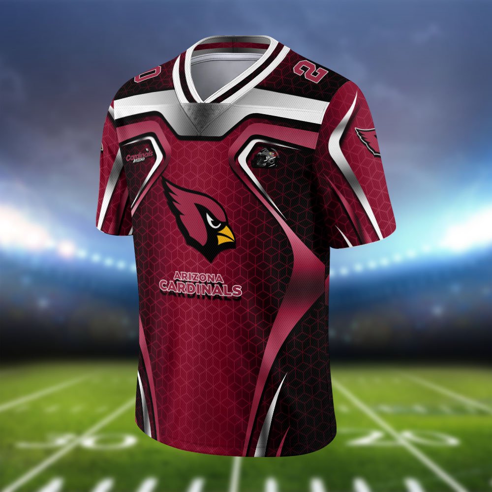 Alternative view of Arizona Cardinals Vneck Football Jersey 2024 Version Personalized Your Name And Number, Football Jersey For Football Lovers ETHY-0102275