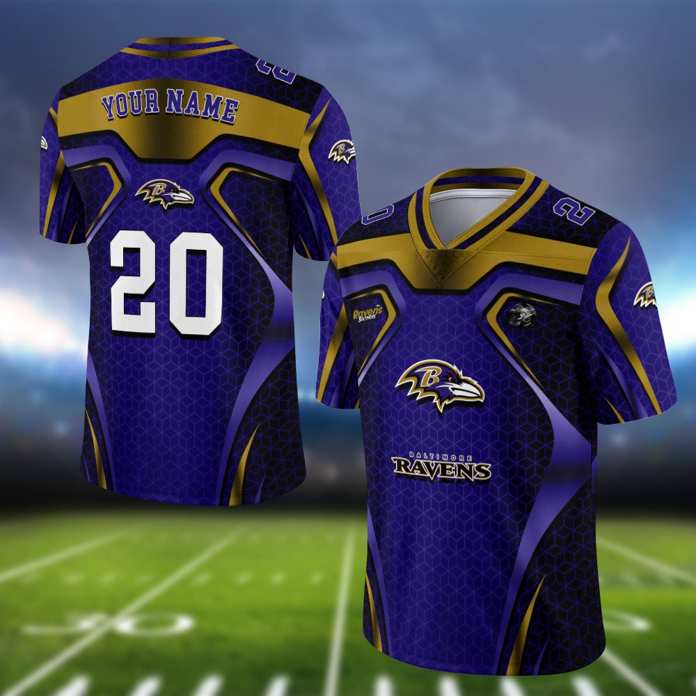 Baltimore Ravens Vneck Football Jersey 2024 Version Personalized Your Name And Number, Football Jersey For Football Lovers ETHY-0102275